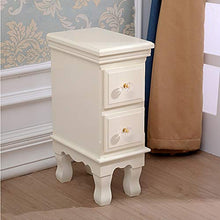 Comodino HAIZHEN Mobili da Camera da Letto Stretto in Legno massello Nordico Mobili 2 cassetti/Tovaglietta/Larghezza-20CM