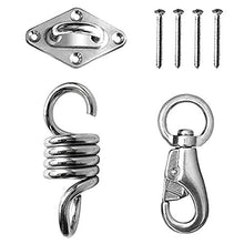Gancio per Soffitto Altalena Sacco Boxe 7 PCS Kit di Sospensione per Amaca, Kit di Montaggio e Fissaggio in Acciaio Inox per Tende a Vela, Attacco per Amaca, per Altalene, Amache, Soffitti, Legno