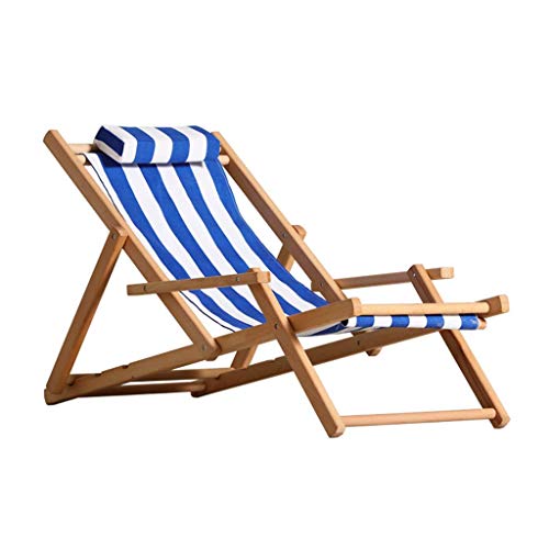 Sywlwxkq Sedia Relax per Ufficio con Balcone Sedie a Sdraio Classiche Tradizionali con braccioli Struttura in Legno Duro | Lettini Prendisole Reclinabili | Sedia da Giardino Pieghevole recl