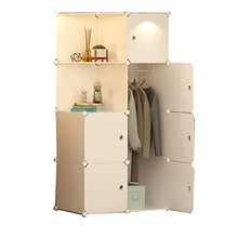 ZWYSL Appendiabiti Portatile Cabina Armadio Componibile Scatola Portaoggetti in Plastica Facile da Assemblare Cabinet in Plastica di Alta qualità (Size : 6 Doors B)