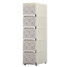 BUDBYU Armadio a Lato Stretto, Armadio con Cucitura in plastica Tipo cassetto Armadio da Bagno Armadio da Cucina Stretto ripiano per Risparmiare Spazio