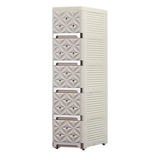 BUDBYU Armadio a Lato Stretto, Armadio con Cucitura in plastica Tipo cassetto Armadio da Bagno Armadio da Cucina Stretto ripiano per Risparmiare Spazio