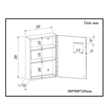 AJH Armadietto da Bagno Moderno e Minimalista Rettangolare con Specchio - Armadietto a Muro con Gancio - Specchio da toeletta
