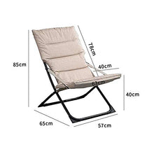 WUTONG Lettini da Giardino e poltrone reclinabili Cuscino Comfort all-in-One Imbottito Sedia Relax da Lettura Pieghevole Mobili da Balcone Sedie Pigre