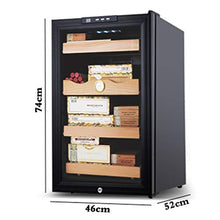 Armadio Idratante Domestico Mini Mobiletto Per Sigari Cabina Di Umidificazione A Temperatura Costante Mensola In Legno Di Cedro Capacità 200~300 Sigari (Color : Black, Size : 46 * 74 * 52cm)
