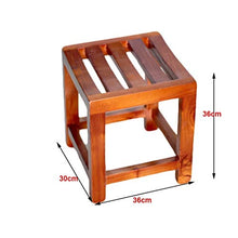 Sedia Comoda per Anziani Toon Wood Impermeabile Sgabello per Doccia, Anziano Bagno Anti Corrosivo Sgabello, Domestico Sgabello Quadrato, Legno Massiccio Panchina per Scarpe