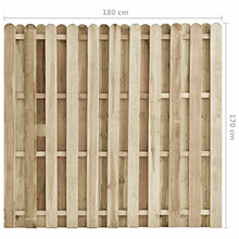 vidaXL Legno di Pino Impregnato Verde Pannello di Recinzione Elegante Robusto Privacy Sicurezza Barriera da Giardino Recinto 180x170 cm
