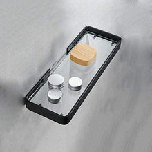 ZLININ Y-longhair Mensola da bagno Mensola in vetro per bagno, mensola da parete per organizzatori, acciaio inox