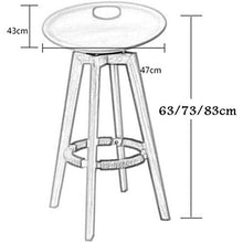 LWW Sgabelli, industriale Vintage colazione Bar sala da pranzo cucina contatore sedia moderna Solido Bianco di legno della struttura Pp Sedie sedile Sgabelli con schienale,Blu,SeatHeight63cm