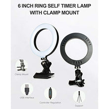 AFANG Selfie Ring Light Supporto Treppiede, Kit Illuminazione Videoconferenze 3000K-6000K Dimmerabile Laptop, Computer Tablet Luce Halo LED Chiamata Zoom Trucco Selfie Lamp