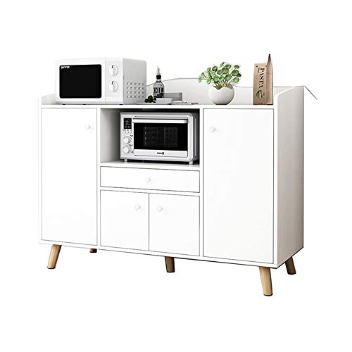 AWYJ Credenza Governo di immagazzinaggio Buffet Credenza Serve Governo di immagazzinaggio con Porte Tavolo Console (Color : White, Size : 120x30x96cm)
