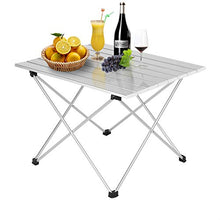 WOLTU CPT8133sb Tavolo da Campeggio Pieghevole Portatile per Picnic Giardino in Alluminio 56x46x40 cm