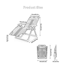 HXCD Sedia a Sdraio a gravità Zero per Giardino, Sedia a Sdraio Pieghevole reclinabili Pieghevoli in Metallo Resistente Portatile Rilassante Letto reclinabile mobili da Giardino per Prato all'ape
