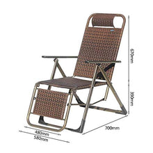 NZBⓇ Sedia reclinabile Pieghevole Poly Rattan Pieghevoli Sedie Sdraio Sedie a Sdraio Garden Beach Pausa Pranzo Zero Relax Giardino