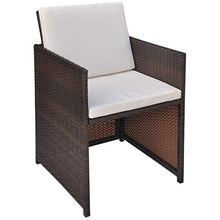FAMIROSA Sedie da Giardino 2 pz con Cuscini in Polyrattan Marrone