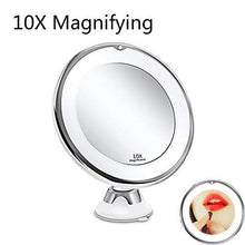 BD.Y Specchio cosmetico Specchio cosmetico da Donna LED 10X Specchio cosmetico ingranditore Specchio da Barba Flessibile Girevole Girevole a 360 Gradi