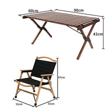 XZQ Tavolo E Sedie Pieghevole in Legno da Esterno Portatile da Campeggio Set da Picnic Pesca Giardino Balcone Barbecue da Viaggio Tuta in Tre Pezzi (Color : Brown(C), Size : 90 * 60 * 43cm)