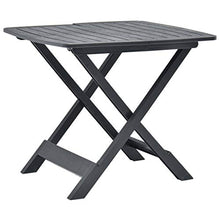 SKM Tavolo da Giardino Antracite 79x72x70 cm in Plastica