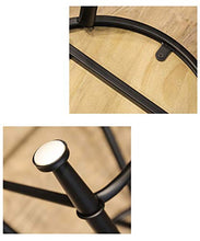 CSQ-Confortevole Piazza Sgabello, Sedia Retro Ferro battuto Bar Stool Restaurant Cafe Sgabello Alto Pranzo Solido Superficie di Legno posti a Sedere Mobili Decorativi (Size : 75CM)