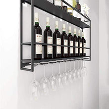 Elegante Semplicità Portabottiglie Porta Bicchiere Di Vino Portabottiglie Di Ferro Porta Calici da Parete Portabottiglie Multiuso da Parete, HJJ