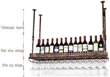 PZW Cremagliera Del Vino Semplice e Creativa/Portabicchieri Appesi per Vino Rosso/Portabicchieri Appesi Invertiti/Asta Principale Creativa/Portabicchieri Appesi per Portabottiglie, 100 * 35 C