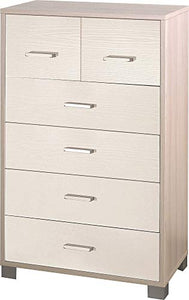 Sarmog Kit Mobile CASSETTIERA 6 POSTI H112 L70 P41 Cm Struttura Olmo Frontale Bianco 772k