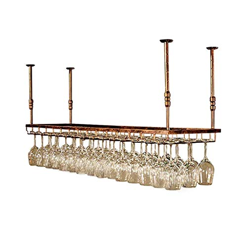 MoDi Wine Rack Wine Glass Rack Supporto di Vetro di Vino Scaffale, Wine Glass cremagliera Bicchiere da Vino, Champagne Vetro Rack Vetro Rack soffitto Holder Vino (L60 / 90xW35cm) (Size : 60 * 35cm)