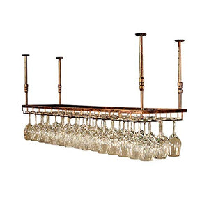 MoDi Wine Rack Wine Glass Rack Supporto di Vetro di Vino Scaffale, Wine Glass cremagliera Bicchiere da Vino, Champagne Vetro Rack Vetro Rack soffitto Holder Vino (L60 / 90xW35cm) (Size : 60 * 35cm)