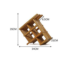 LHQ-HQ Legno for Il Vino Rack - cremagliera del Vino/Cantina/Storage-Free Standing, No Assembly Required, in Grado Bottiglia Top Wine Bagagli Slot for 5 Bottiglie di Vetro 3Wine Rack Hanging Cup H
