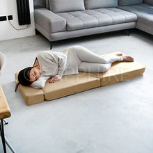 G&H - Materasso pieghevole pieghevole per letto singolo, con rivestimento rimovibile, colore: beige
