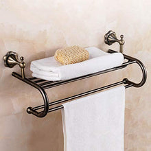 DKEE Titolare del tovagliolo fissato al Muro 60cm / 23inches Ottone tovagliolo Vintage Industrial Bar Antico portasciugamani con Intagli attaccatura del Supporto di Accappatoio Gancio retrò Parete di