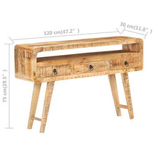 Tidyard Credenza Armadietto da Cucina di Legno Armadietto da Ufficio con 3 Cassetti Stile Vintage Mobiletto Ingresso 120x30x75 cm