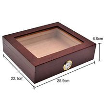 SHAO1 Cigar Humidor, Legno di Cedro Cigar Box Umidificatore Portatile Cigar Box Humidor può Contenere Circa 25 (259 * 221 * 66Mm),B