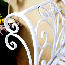 Panchina per terrazza da parco Panchina per il tempo libero da esterno, Panchina da giardino in ghisa resistente alle intemperie, Panca da 2-3 posti con schienale e braccioli, Panchina decorativa in