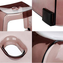 Niduo Bear Sgabello da Bagno per la casa Sgabello da Bagno per Anziani, Antiscivolo Panco Piccolo Stackabkle Soggiorno Scarpa Sgabello Che Cambia Sgabello Spessore PCTG,Grigio