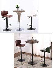 Bar Stool Cuoio 360 ° Girevole Sgabelli Sedia Pianale da Cucina Colazione Altezza Regolabile PU Sedile Posteriore Sgabelli sedie for Esterni in Similpelle/Acciaio Cromato poggiapiedi Café Base Metal