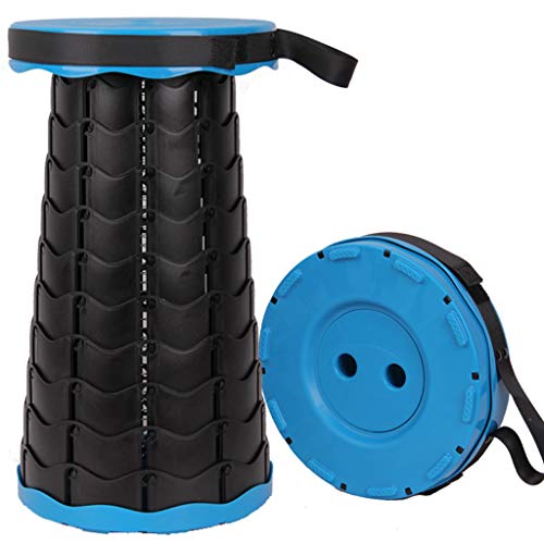 FAPROL Sgabello A Gradino Portatile Bagno per Adulti Mini Sgabelli Telescopici A Gradino Che Reggono Senza Sforzo Fino A 150 kg Design della Maniglia Blue