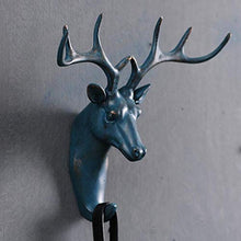 WLLLO Appendiabiti decorativo da parete tridimensionale appeso a parete testa di animale chiave appendiabiti gancio-cervo-bronzo