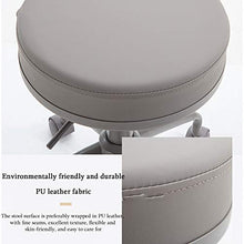 Creator-Z Rotolamento Sgabello - Sgabello Regolabile con Supporti - Morbida Girevole Workbench Stool- Desk Sgabello Sedia per Cucina, Salone, Spa, Tatuaggio, Pedicure,Nero,36CM