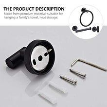 HEMOTON 3 Pezzi Portasciugamani in Acciaio Inox Set Portasciugamani Portasciugamani Porta Carta Igienica con Gancio per Accappatoio Portasciugamani Bagno Set Hardware da Bagno Nero