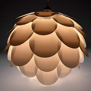 kwmobile Lampadario puzzle DIY bocciolo fiore - Paralume per lampada a sospensione - con set fissaggio al soffitto portalampada E27 cavo 80cm - bianco