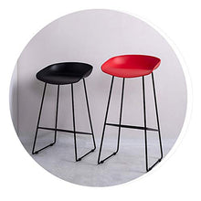 TRGCJGH Sgabello da Bar in Ferro Battuto/Sedia da Bancone Nera/Sgabello da Bar Industriale in Metallo/Sgabello Alto con Poggiapiedi E Poggiapiedi Sedile in Plastica,E-42 * 42 * 75CM