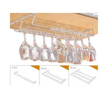 dragonaur-home decor - Portabicchieri da vino in acciaio INOX, per bicchieri da vino, 2 file