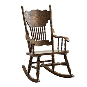 XinQing-Sedia a Dondolo American Country Doccia Sedia a Dondolo Poltrona Schienale in Legno massello per Riposo Pigro, Adatto per Ufficio, Camera da Letto, Studio, Giardino 57x81x105