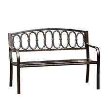 outdoor product Panchina in Metallo per Esterni, panchina da terrazza, La Panca Decorativa da Giardino di casa può ospitare 3 Persone, Panca Lounge Portico con braccioli e Schienale