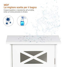 COSTWAY Armadietto da Bagno con Singola Porta a 3 Ripiani, Mobiletto Portaoggetti da Terra, 81 x 38 x 30 cm, Bianco