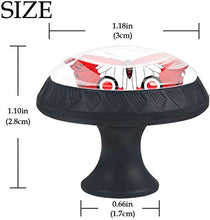 Farfalla monarca rossa Pomelli per Porta Set di 4 Pomelli per Mobili Manopole per Cassetti Cucina Armadio Vetro