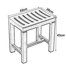 RTY-BY Bagno Impermeabile Sgabello for Anziani Bath Chair Legno Doccia banco for Adulti Antiscivolo Sedile for Doccia in Legno Vasca da Bagno Spa Cambiare Le Scarpe Sgabello, Max.250kg