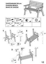 PLATAN ROOM Mobili da giardino in legno di pino 127 cm / 120 cm / 80 cm / 63 cm di larghezza, tavolo da giardino in legno di pino impregnato (panchina con braccioli, 127 cm)