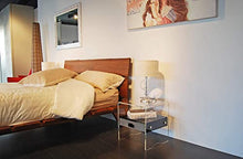 Slato Morfeo ⎪ Comodino Camera da Letto, Comodino con cassetto, Design Moderno in plexiglass Made in Italy